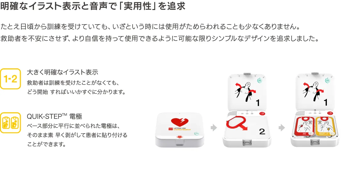 「オートショックAED」で救助者のAED操作をサポート